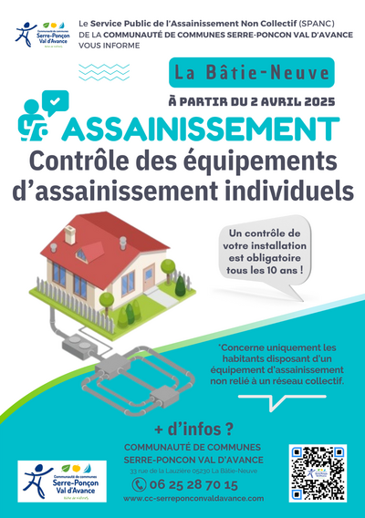 SPANC | CAMPAGNE DE CONTROLE A LA BÂTIE-NEUVE