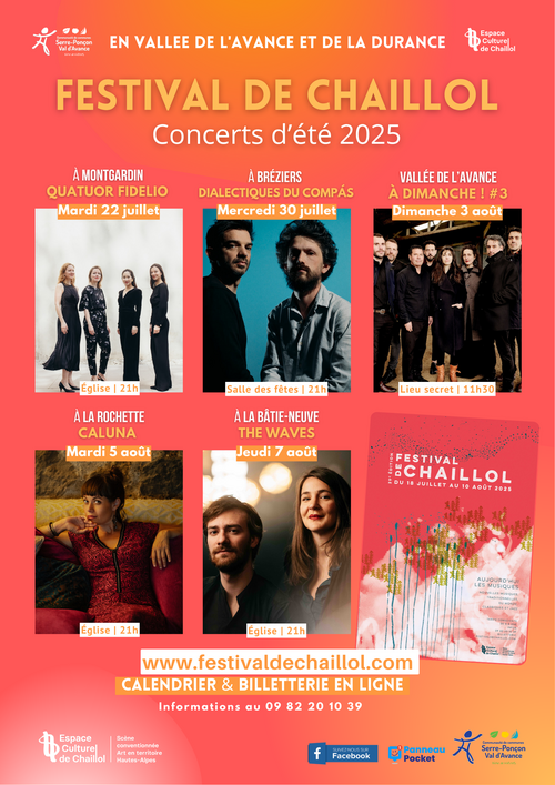 Concerts été 2025 en vallée de l'Avance - Festival de Chaillol
