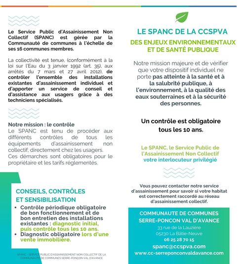 Brochure SPANC | CCSPVA
