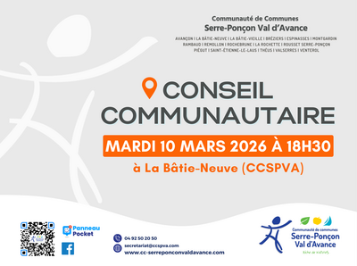 PROCHAIN CONSEIL COMMUNAUTAIRE | MARDI 10 MARS 2026