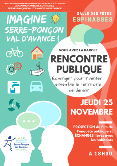 Rencontre publique « IMAGINE SERRE-PONCON VAL D’AVANCE ! » 