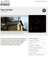 VALSERRES "Puy Cervier" Boucle 4h - 12,9 km / Moyen VALSERRES "Puy Cervier" Boucle 4h - 12,9 km / Moyen