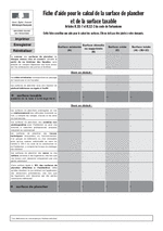 Fiche aide au calcul surface plancher