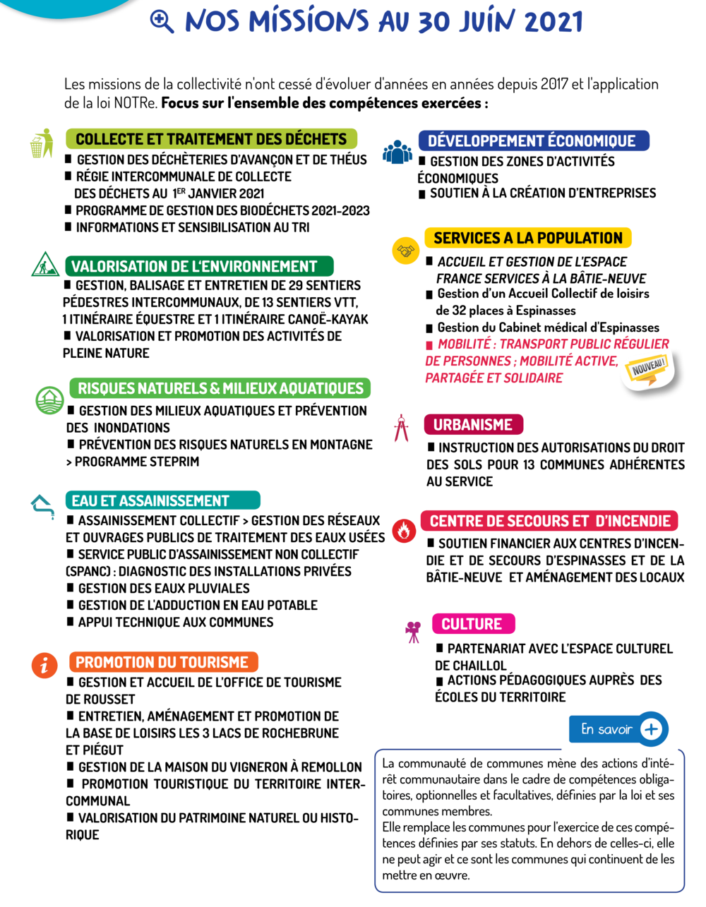 Nos compétences clés au 30 Juin2021