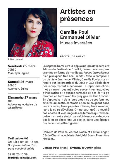 SAM 26 MARS 2022 / 20H30 / EGLISE, AVANCON