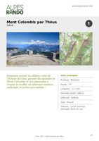 THEUS - "Mont-Colombis par Théus" Boucle 5h - 11,9 km / Difficile 