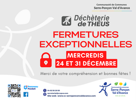 DECHETERIES | HORAIRES & FERMETURES