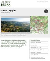 BATIE-NEUVE "Serre l'Eyglier" - Boucle 6h - 15,4 km / Difficile