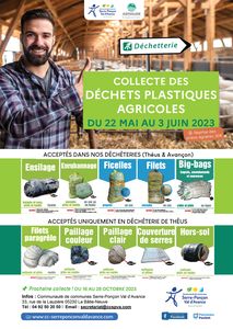Collecte des déchets agricoles du 22 Mai au 3 Juin 2023