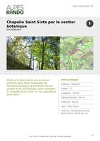 ROCHEBRUNE "Chapelle St Sixte par le sentier botanique" A/R 2h - 3,7 km / Moyen 