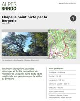 BREZIERS "Chapelle St Sixte par la Bergerie" - 2h30 - 8,2 km / Facile