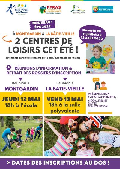 Deux réunions d'informations & Retrait des dossiers d'inscriptions 