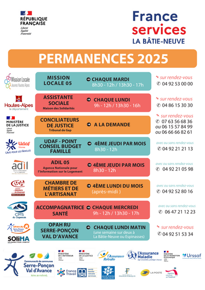TOUTES LES PERMANENCES 2025