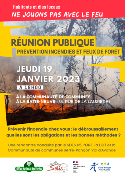 Réunion publique CCSPVA - Prévention Feux et incendies