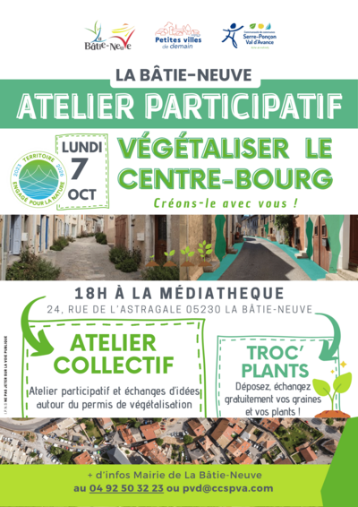 Concertation lundi 7 oct à La Bâtie-Neuve