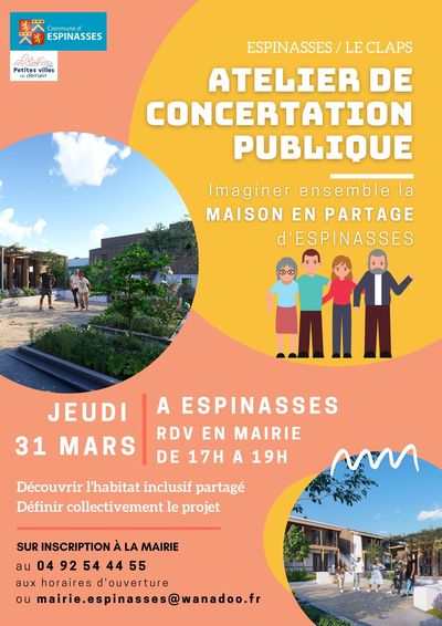 JEUDI 31 MARS 2022 > ATELIER DE CONCERTATION PUBLIQUE