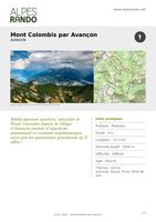 AVANCON "Mont-Colombis par Avançon" - Boucle 6h - 21,5 km / Difficile