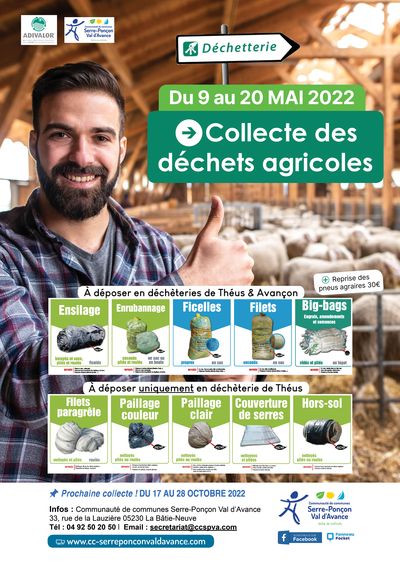 COLLECTE DES DÉCHETS AGRICOLES DU 9 AU 20 MAI 2022