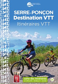 Carte VTT Destination Serre-Ponçon en vente 3 € dans les offices de tourisme du territoire