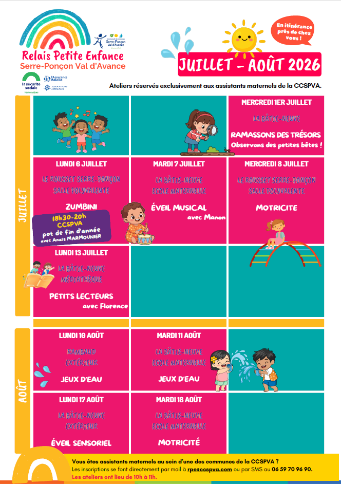 RPE Ateliers Juillet-août