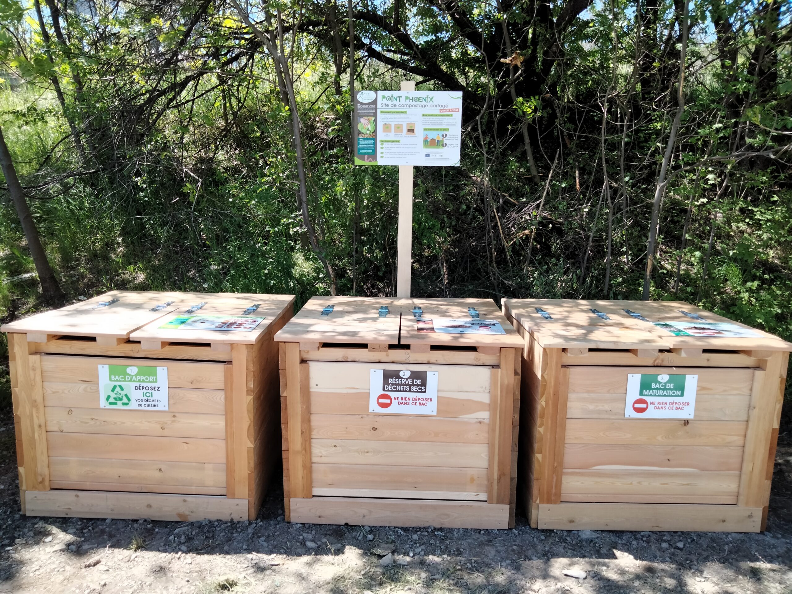 Une des aires de compostage gérée par la CCSPVA