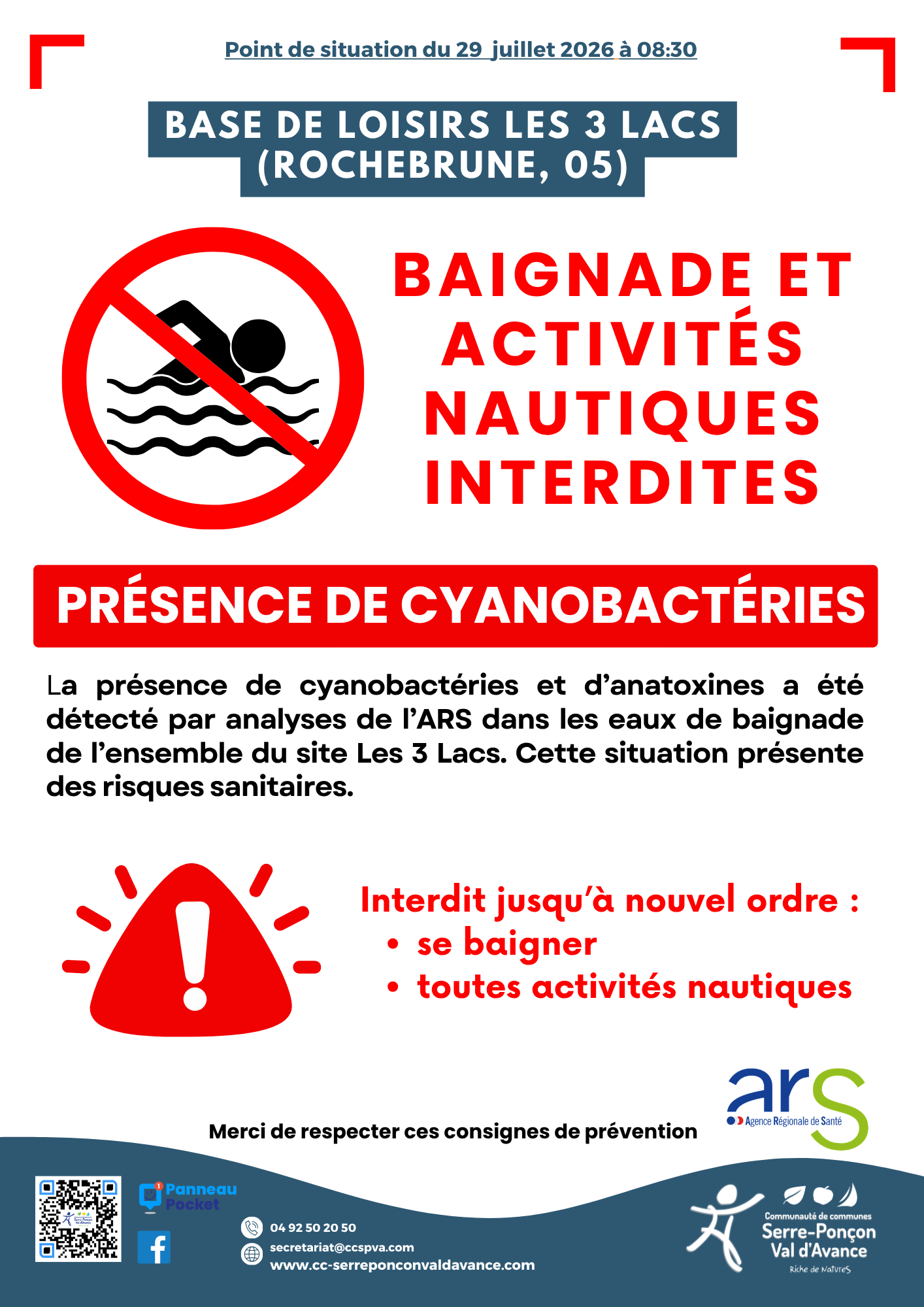 Baignade interdite - 3 Lacs - CCSPVA
